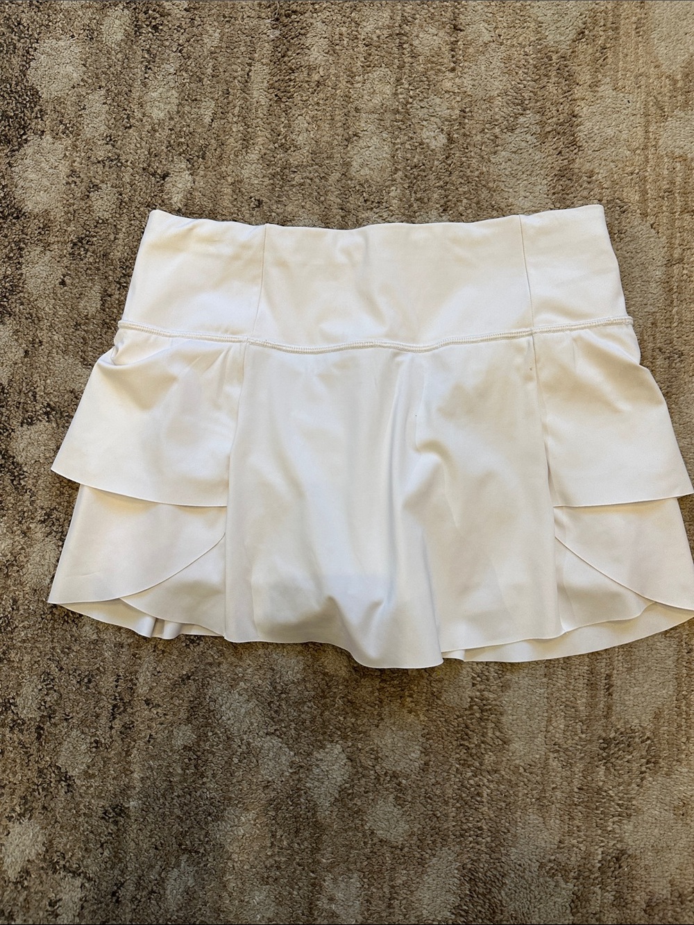 White Ruffled Athleta Tennis Skirt